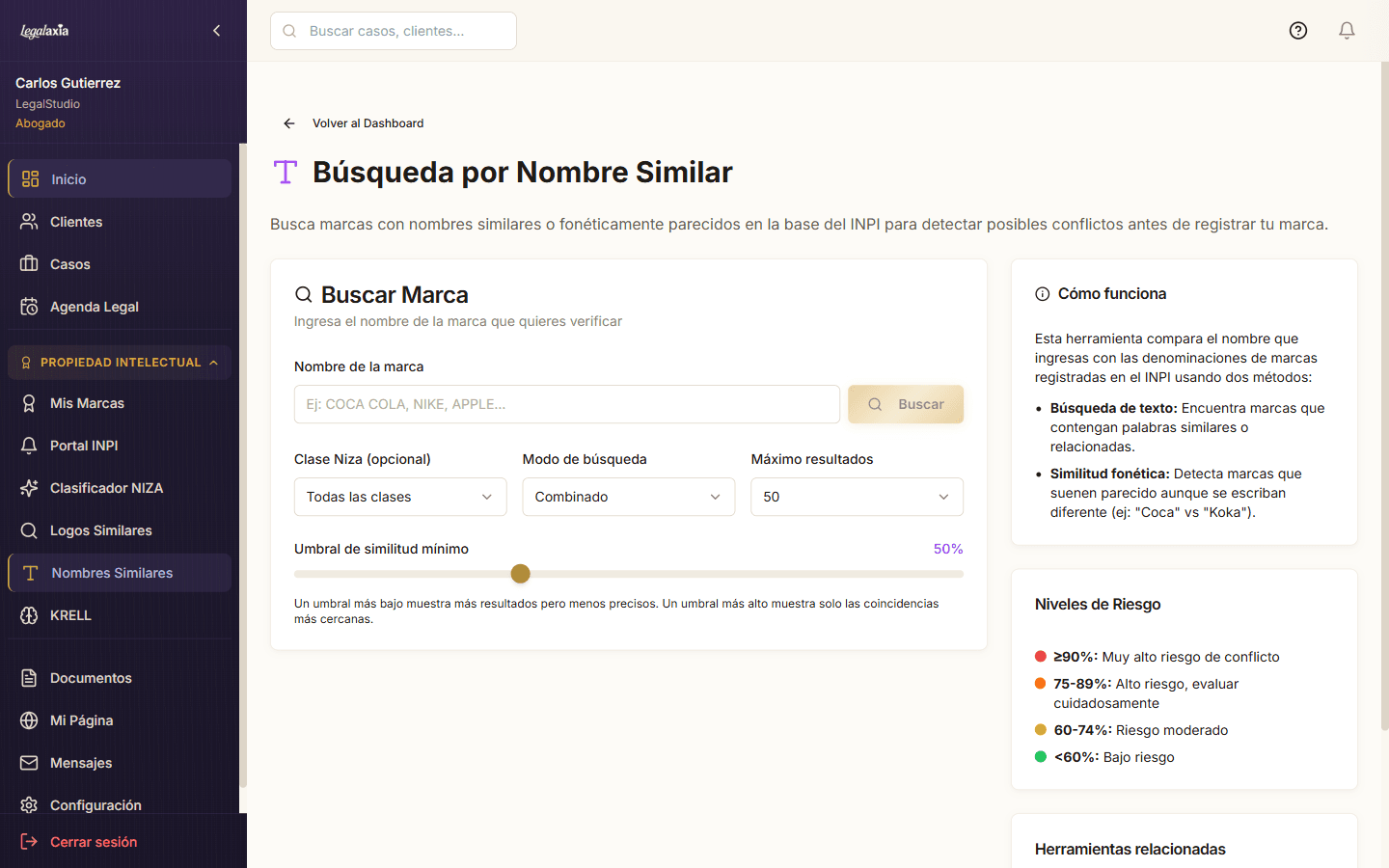 Búsqueda de marcas INPI