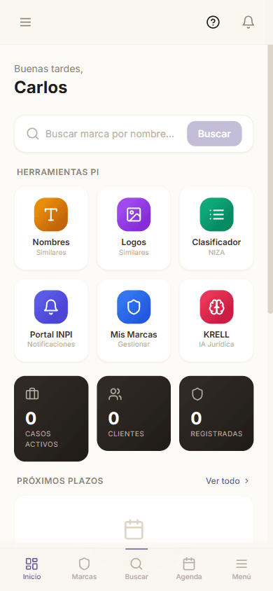 LegalAxIA mobile - Dashboard
